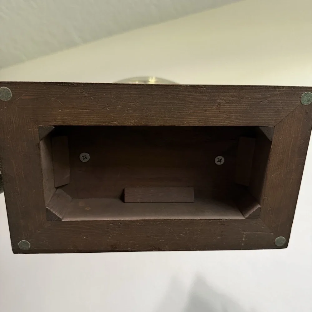 Vintage Mid Century Modern Mantle Clock Hand Crafted‎ Pendulum Unique Lines